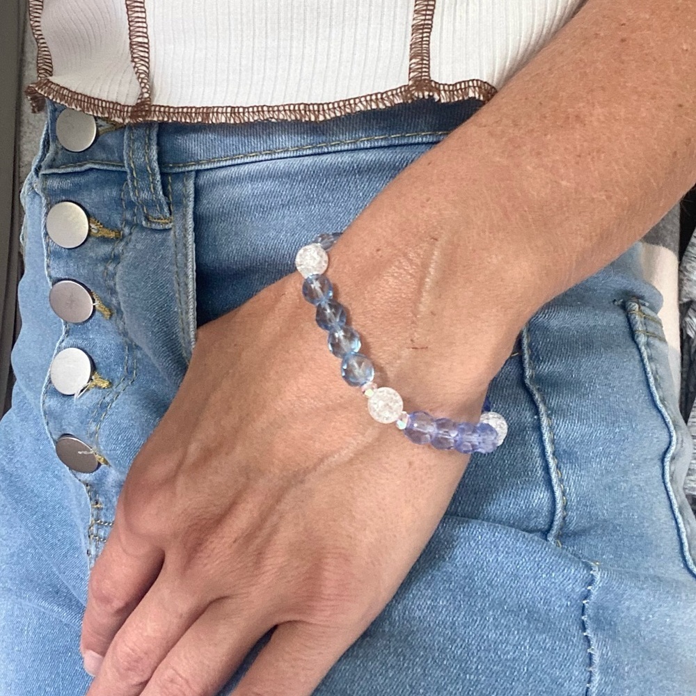 Gradient Blues Crystal Bracelet